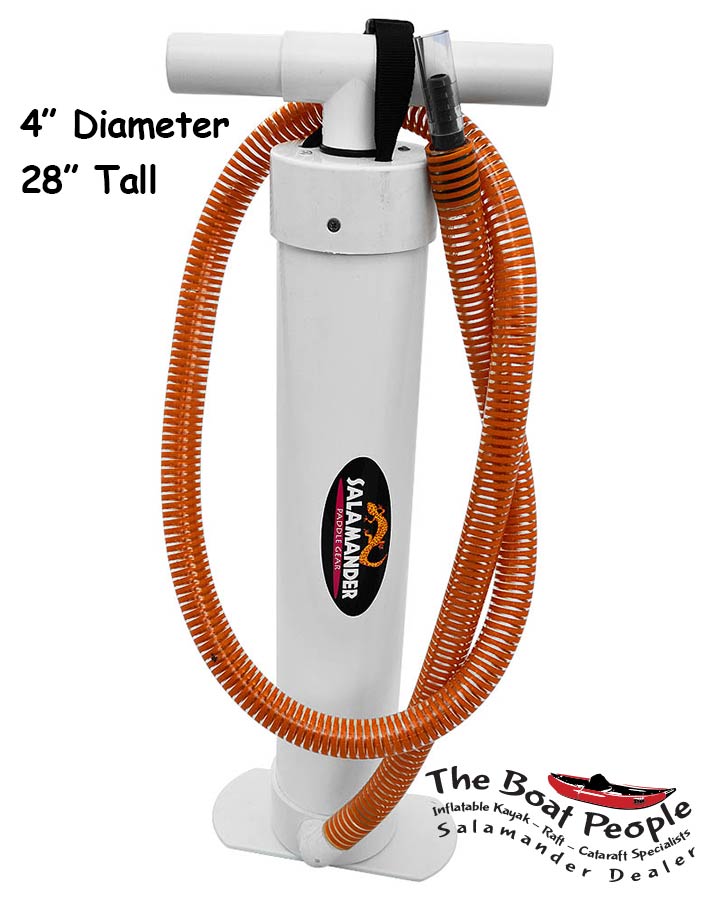 Salamander four inch tall raft kayak pump