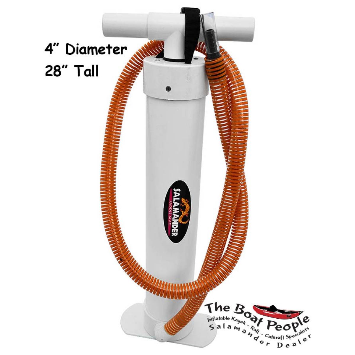 Salamander four inch tall raft kayak pump